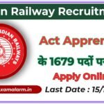 RRC North Central Railway Act Apprentice Recruitment 2024 – Apply Online